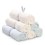 Soft Organic Washcloth Towels for Baby COMBABY 100% Natural Bamboo Bath Washcloths,Perfect for Sensitive Baby Skin, 6 Pack 10