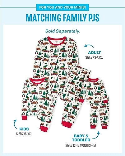 THE CHILDREN’S PLACE BABY GIRLS FAMILY MATCHING CHRISTMAS HOLIDAY SETS, SNUG FIT 100% COTTON, ADULT, BIG KID, TODDLER, PAJAMA SET, XMASS TRUCK, 8 US