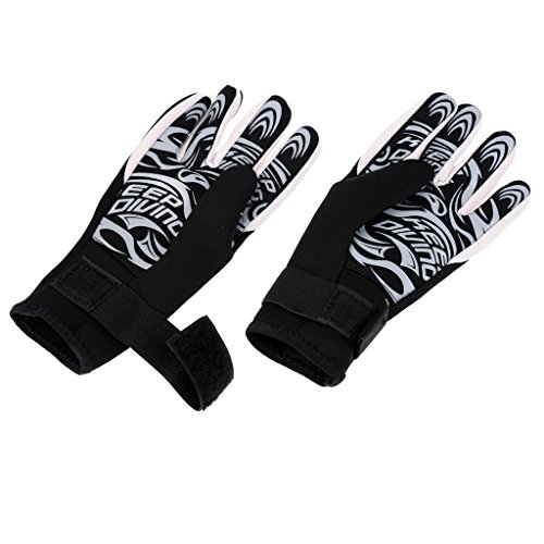 Dovewill 2 Pieces M/L/XL Printed 3mm Neoprene Waterproof Non Slip Keep Warm Gloves for Men Ladies Diving Scuba Snorkeling Surfing Winter Swimming Outdoor - XL