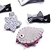 KOONY Baby Girls Hair Clips Hair Bow Barrettes Alligator Clips Hair Accessories (Silver)