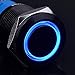 Ulincos Momentary Push Button Switch U19C3 1NO1NC Black Metal Shell with 12V Blue LED Ring Suitable for 19mm 3/4