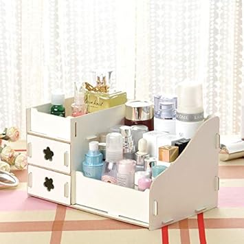 Amazon Com Clgty Cosmetic Organizer Wooden Drawers Small Makeup