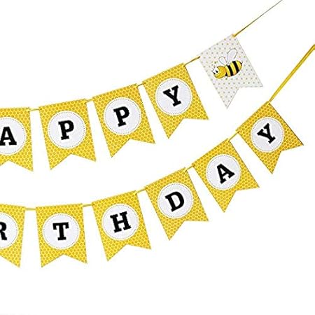 Toys Games Thyamb Honey Bee Happy Birthday Banner Fish Tail