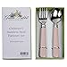 Golden Rabbit Child Fork & Spoon Set, Pink