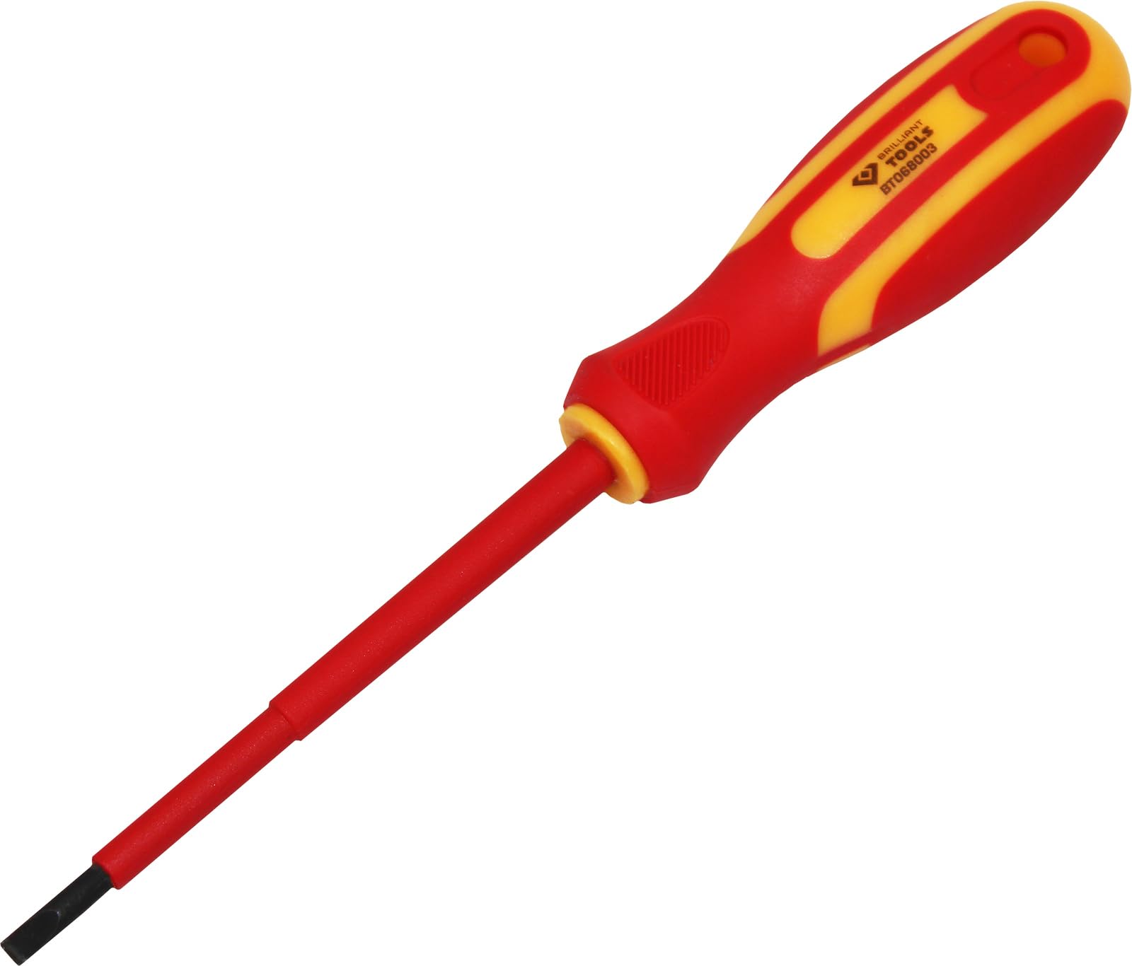 BRILLIANT TOOLS BT068003 VDE Screwdriver Slotted 4.0 x 100 mm [Powered by KS Tools]