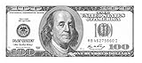 The Gags ® Set of 144-Enlarged Oversized Replica Fake Play Money-ONE HUNDRED DOLLAR BILLS in Black and White-Single Sided Play Money.