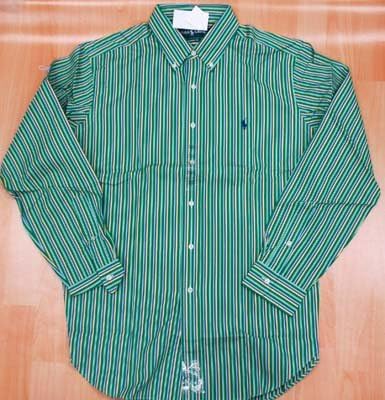 Amazon ポロラルフローレン Polo Ralph Lauren 長袖シャツ ストライプ グリーン ラルフローレン シャツ 通販