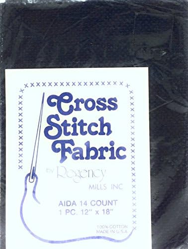 Cross Stitch Fabric, Navy 14 Count Aida Cloth 12" X 18"