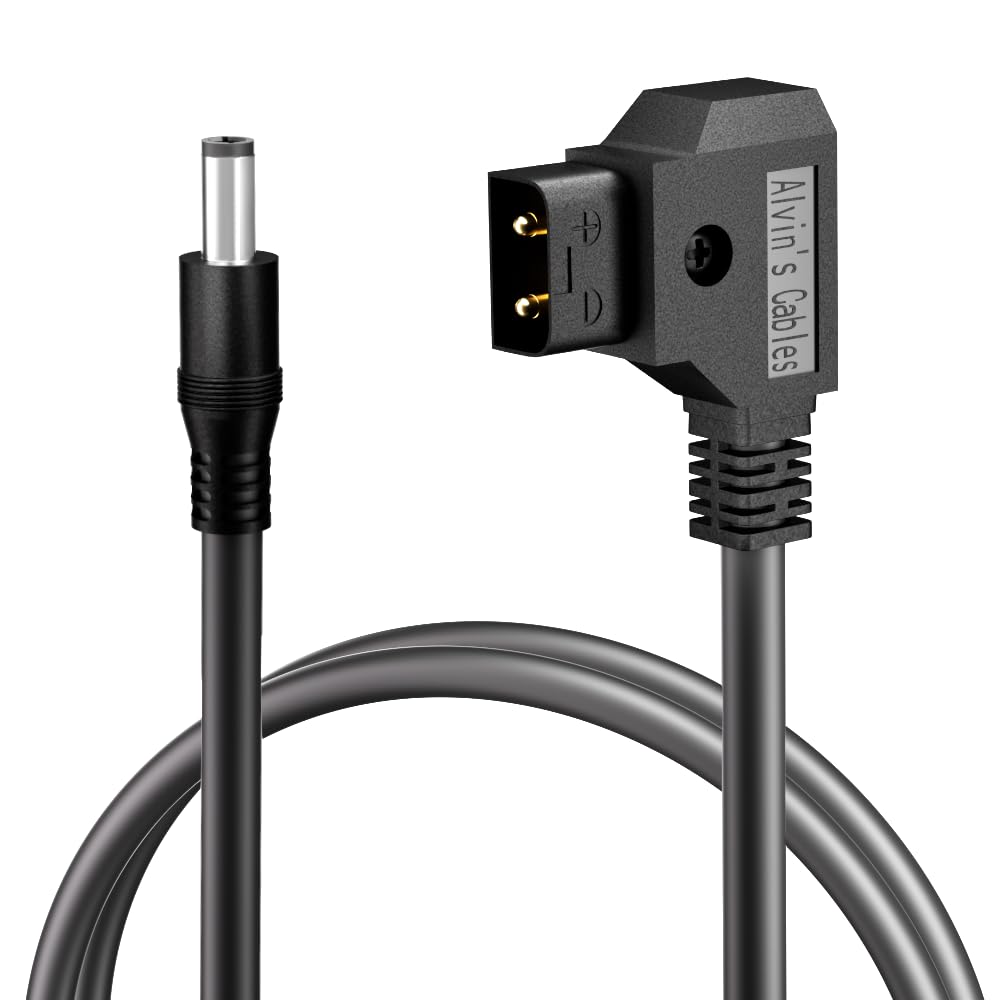 Alvin's Cables Anton Bauer D Tap to DC 12V Right Angle Cable for KiPRO LCD Monitors 60CM