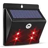 Fillixar 4 Led Predator Lights, Coyote Deterrent, Nocturnal Animal Repeller Predator Eye, Skunk Repellent, Racoon Repellents, Solar Predator Control Lights