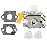 Harbot 308054043 Carburetor with Gasket Primer Bulb for Homelite Ryobi 308054034 308054028 26CC Trimmer Blower