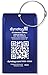 Dynotag® Web Enabled Smart Aluminum Convertible Luggage ID Tag + Braided Steel Loop, with DynoIQ™ & Lifetime Recovery Service (Sapphire Blue)