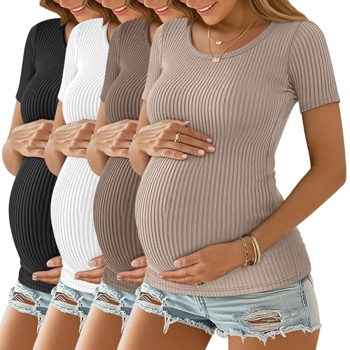 Oakgarden Women's Maternity Shirts 4-color Set