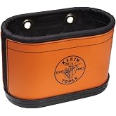 Klein Tools 5144BHB Oval Hard-Body Bucket Tool Organizer with Kickstand, Hook Holes, Non-Conductive Plastic, Polypropylene Bottom, 15-Pocket