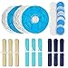 Party Decoration Kit Blue Tissue Paper Pom Poms Flowers Papers Lanterns Circle Garland Birthday Wedding Christening Frozen Theme Party Decorations for Adults Boys Girls By Fadesun