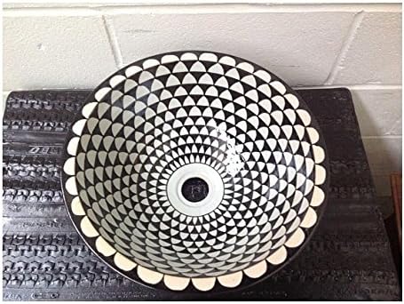 Moroccan Washbasin Wash Basin Sink in Ceramic, Handmade Hand Painted by Artisans