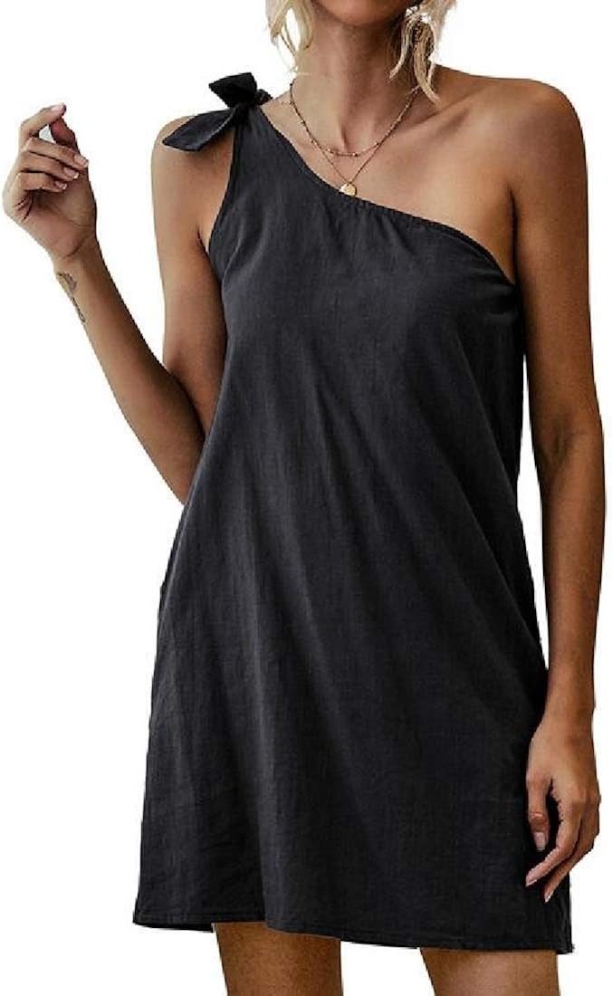 one shoulder sundress