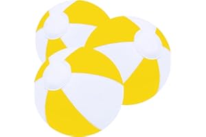 GCQJOQ 3 Pack Beach Balls, Large Inflatable Beach Balls Bulk for Parties, Beach, Pools & Play