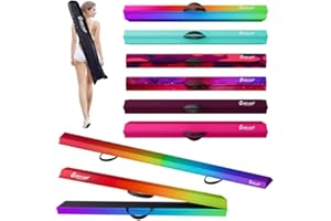 Seven Leap 6ft/8ft Folding Balance Beam, Foldable Gymnastics Balance Beam Foam for Kids and Toddlers，Folding Beam with Non Slip Rubber Base,