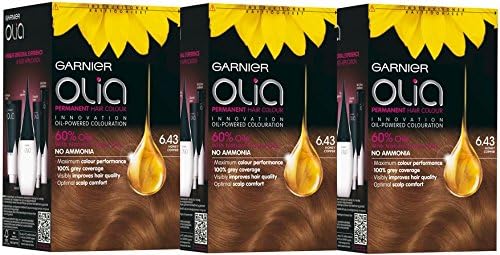 3 x Garnier Olia 6.43 miel cobre – Tinte permanente para ...