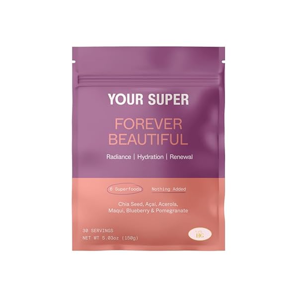 YOUR SUPER FOREVER BEAUTIFUL SUPERFOOD BLEND – ORGANIC SUPERFOOD POWDER FOR HEALTHY SKIN AND HAIR, WITH ORGANIC AÇAÍ, POWDER, MAQUI BERRY, MACA, AND ACEROLA (40 SERVINGS)