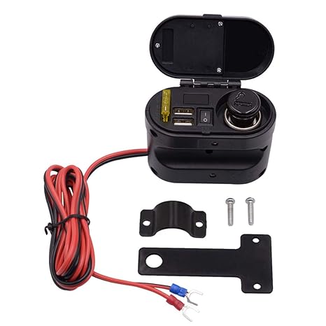Car Socket Distributor 12V / 24V with Dual USB Port RV Yacht Boat Mobile Phone Adapter