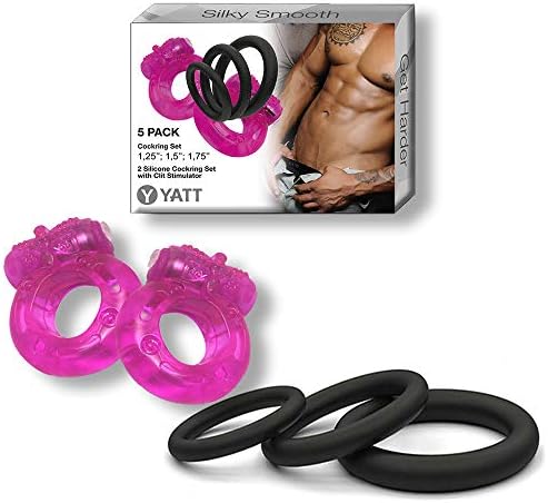 Yatt 5pcs - Silicone Exercise Ring for Men - Soft Premium Quality Silicone