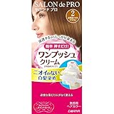 SALON DE PRO One Push Cream Hair Color, No. 2 Lightest Brown, 80 Gram