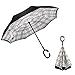 Beemax Inverted Umbrella Reverse Folding Double Layer with C-shape Handle for Car Outdoor Rain Protection