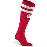 For Bare Feet NCAA WISCONSIN BADGERS Cozy Feather Compression Varsity Stripe Team Color Large/Extra Large