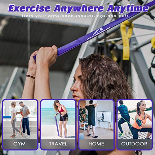 ASIMAN Resistance Band Workout Bands Pull Up Assist Bands Exercises for Fitness, Stretching, Pilates Bands, Resistance Training for Men and Women Fitness