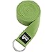 REEHUT Yoga Strap 6ft with Ebook - Durable Polyester Cotton Exercise Straps w/Adjustable D-Ring Buckle for Stretching, General Fitness, Flexibility and Physical Therapy Army Green