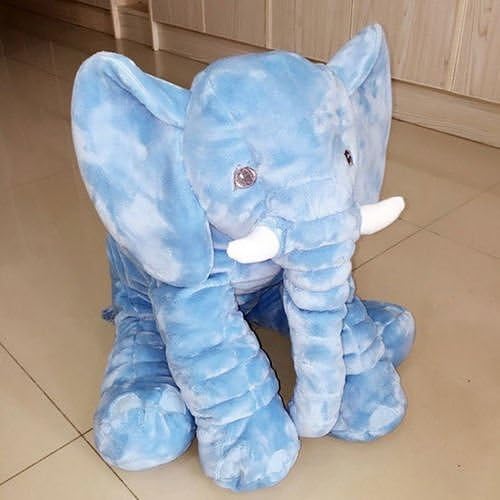 Baby Kids Long Nose Elephant Doll Soft Plush Stuffed Toy Waist Throw Pillow Cute "Blue 5060cm "No.34