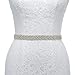 Remedios Embellished Satin Sash Bridal Wedding Belt for Women Bride Bridesmaid Dress,Champagne