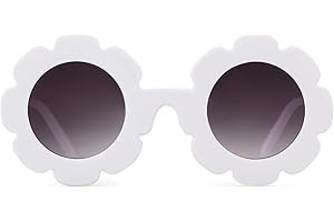 ADE WU Sunglasses for Kids Round Flower Cute Glasses UV 400 Protection Children Girl Boy Gifts