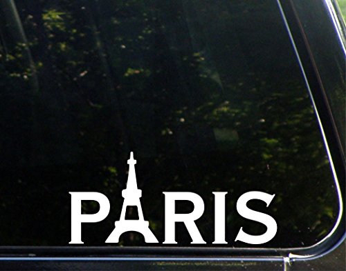 Paris - 8 1/2"x 3 3/4" - Vinyl Die Cut Decal / Bumper Sticker For Windows, Trucks, Cars, Laptops, Macbooks, Etc.
