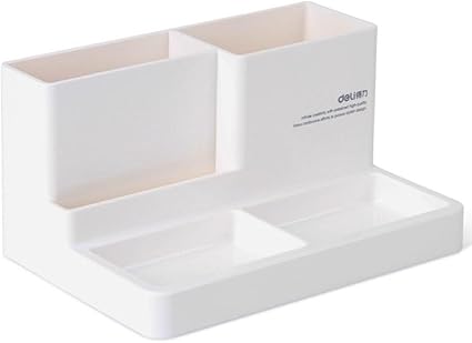 Amazon 収納ケース ペン立て 名刺入れ 文房具の整理整頓におすすめ 卓上スタンド 勉強机 小物収納ボックス ホワイト 文房具 オフィス用品 文房具 オフィス用品