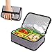Lifewit Insulated Lunch Box Bag Lasagna Lugger for Men Women, Hand-carry Flat Bento Bag for Work & School, Grey
