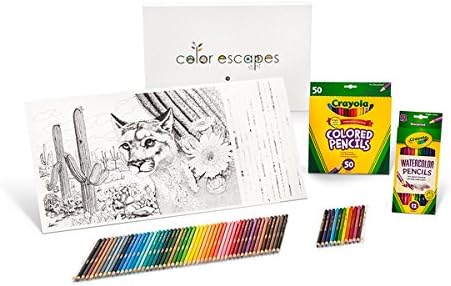 Crayola Color Escapes Coloring Pages Pencil Kit National Parks Edition 12 Premium Pages 12 Watercolor Pencils 50 Colored Pencils Adult Coloring Art Activity Set Buy Online At Best Price In Uae Amazon Ae