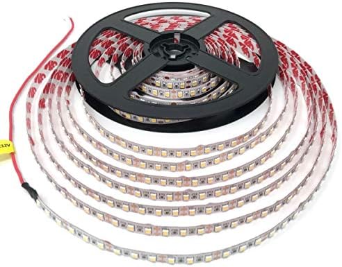 Flexible LED Strip Light - UK Professional 5 Metre Self Adhesive LED Tape for Domestic & Commercial Lighting - 12v 48w 2835 120LED/m 600LED 3oz PCB 3MacAdam 4000k Natural White 3750 Lumen by EmitaLED