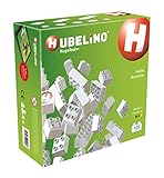 HUBELINO Marble Run - 105 White Building Blocks - Made in Germany - 100% compatible with Duplo