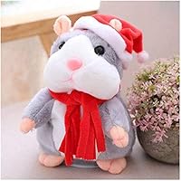 weispo Talking Hamster Plush Toy Repeat What You Say Electronic Pet Christmas Talking Plush Buddy Mouse Interactive Toys Early Learning Gift for Child Kids