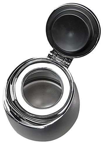 Isosteel VA-9345K 1 Litre 18/8 Stainless Steel Tableline Double-Walled Straight Shape Vacuum Pot with Flap Lid. - Thumbnail 5