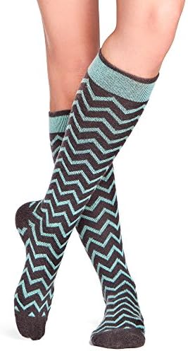 Compression Socks For Women - Stylish, Knee HIgh, 10-15 mmHg Mild Graduated Compression. Combats Achy Legs, Varicose Veins &amp; Edema. Ideal for Flight Travel, Prolonged Standing, Maternity &amp; Pregnancy
