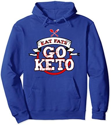 Unisex Eat Fats Go Keto Hoodies Large Royal Blue