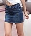 chouyatou Women's Casual Short Denim Skirt (Small, Lblue)