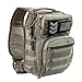 3V Gear Posse EDC Sling Pack, 7L - MOLLE Compatible Sling Bag with Hidden Pockets, Ambidextrous Strap and Padded Laptop Sleeve - Rugged 600D Polyester Small Tactical Bag - Black