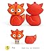 LEIZHAN 5X8GB Cute Animals USB Flash Drive with Chain Bee Fox Owls Penguin Pen Drive Gifts for School Kids and Students Valentine's Day Gift (Pack of 5 Animals)