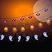 YUNLIGHTS Fairy String et of 3 Battery Operated 11.5ft Pumpkin Bat Ghost 30 LED Lights Each for Indoor/Outdoor Halloween Christmas, Holiday Party Decoration, White + Orange + Purple