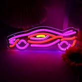 MOERBENCHI Sports Car Neon Signs, Racing Car Light Up Sign Bedroom Decor Car Dimmable LED Light for Boys Garage Man Cave Bar Game Room, Usb Powered Car Signs for Christmas Gifts